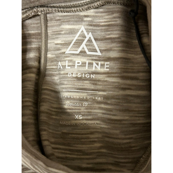 Alpine Design Women's Field Knit Mock Neck Light Khaki Space Dye Shirt Sz-XSmall - Picture 10 of 11